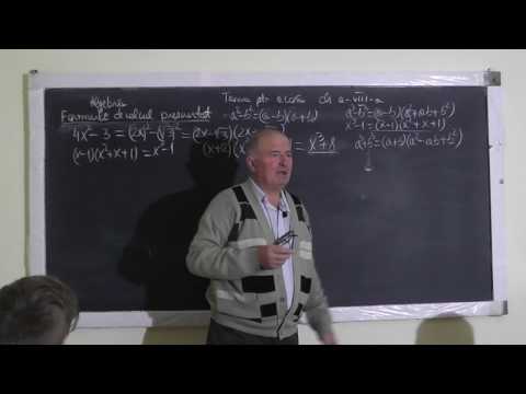 Lesson 1175 - Abbreviated calculation formulas - Algebra exercises - Grade 8