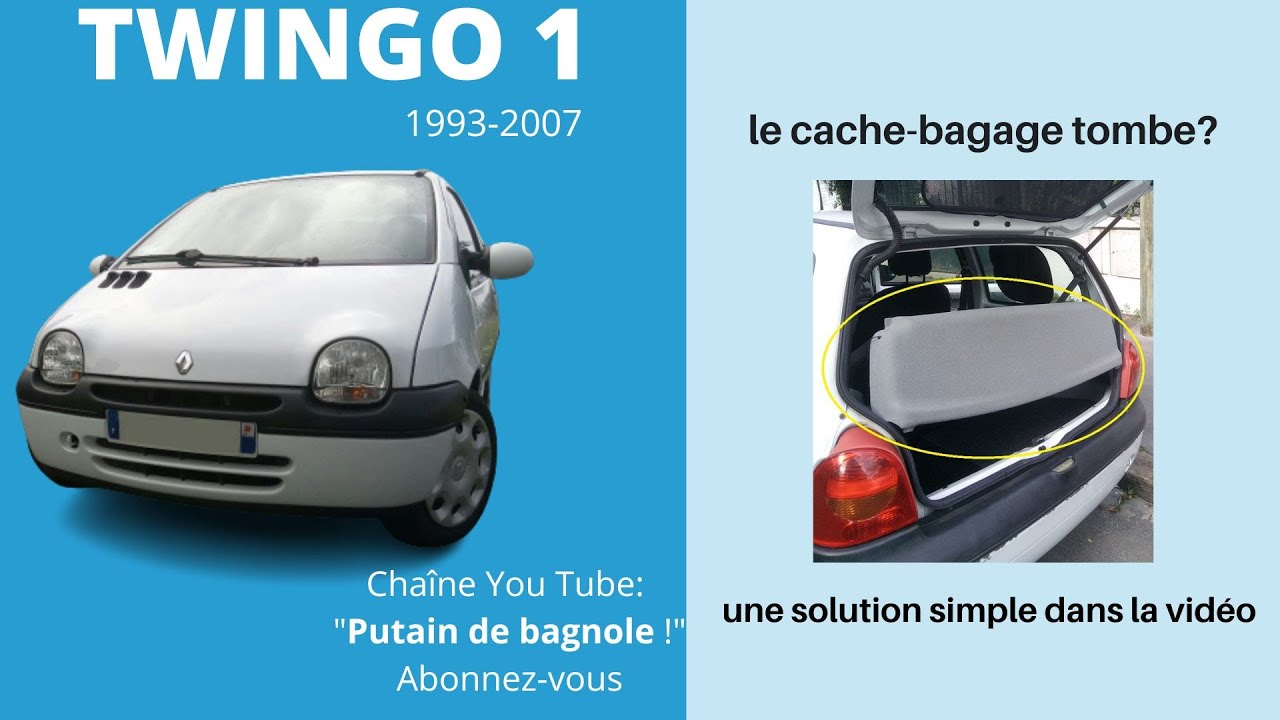 Twingo 1: le cache bagage tombe