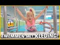 VOOR DE EERSTE KEER ZWEMLES MET KLEREN AAN! ? | Bellinga Vlog #1870