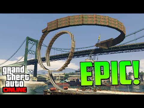 SÚPER DIFICIL!! MEGA ACROBACIA! - Gameplay GTA 5 Online Funny Moments (Carrera GTA V PS4)