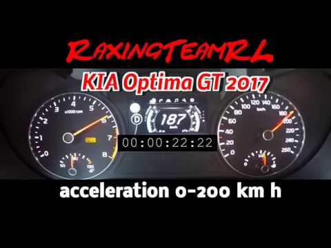 2017 KIA Optima GT acceleration 0-200 km/h