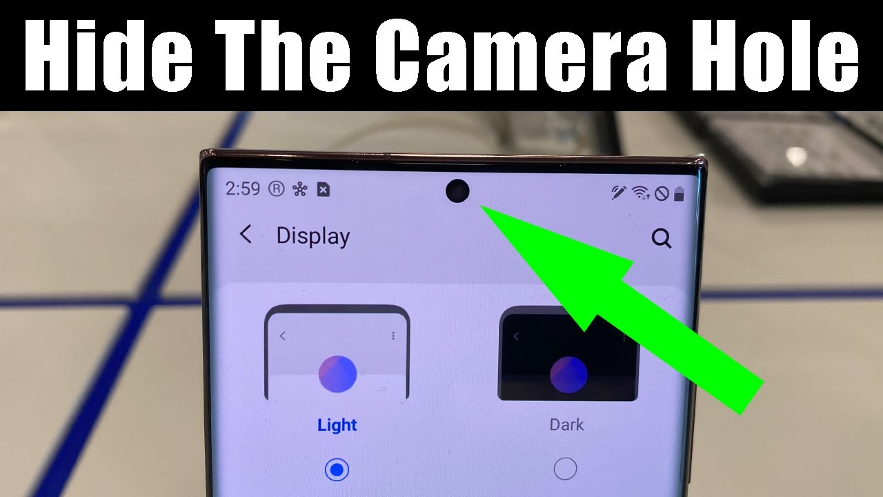 Samsung Galaxy Note 20 Ultra - How to Hide the FRONT CAMERA HOLE