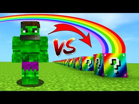 HULK VS GÖKKUŞAĞI ŞANS BLOKLARI - Minecraft