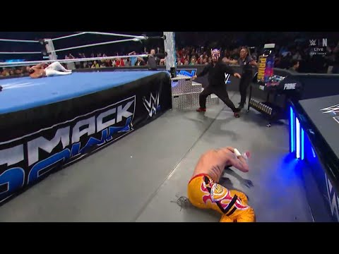 El Grande Americano strikes again eliminating Rey Fenix in Andre The Giant Battle Royal