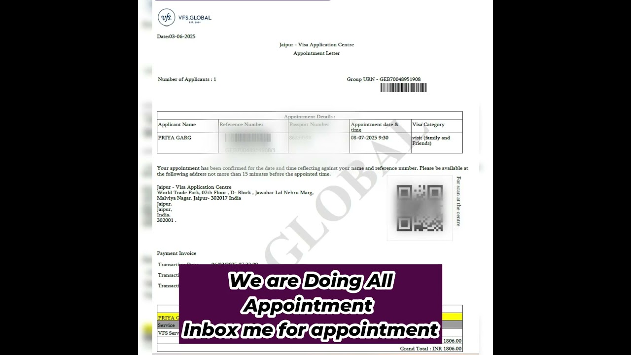 VFS Appointment Available 2025 || Apply for Visa #visa #vfscenter #vfsappointment