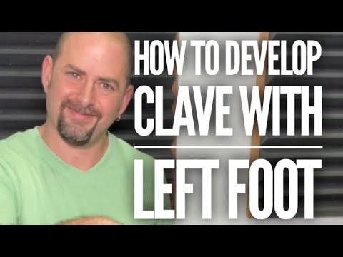 How To Develop Clave with the Left Foot on #drums