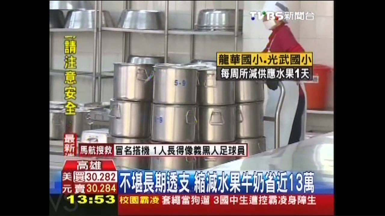 漲價殃營養午餐 國小減供牛奶、水果
