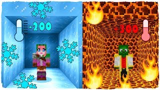 🤘 BÚNKER DE HIELO VS BÚNKER DE FUEGO EN MINECRAFT