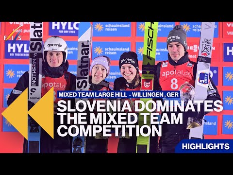 Slovenia wins Germany by only 30 cm in the mixed team competition! | Highlights | FIS Ski Jumping