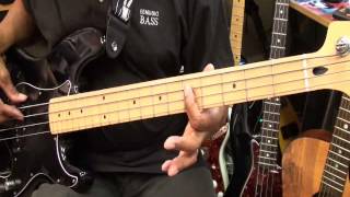How To Play SLIDE Slave On Bass Guitar Funky Friday Mark Adams Style Lesson @EricBlackmonGuitar