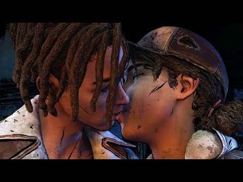 Walking Dead Final Season Full Episode 2 Clem + Louis Romance - Kiss Louis