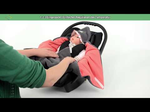 Praktische & kuschelige Einschlagdecke / Babyschalendecke - von HOBEA-Germany