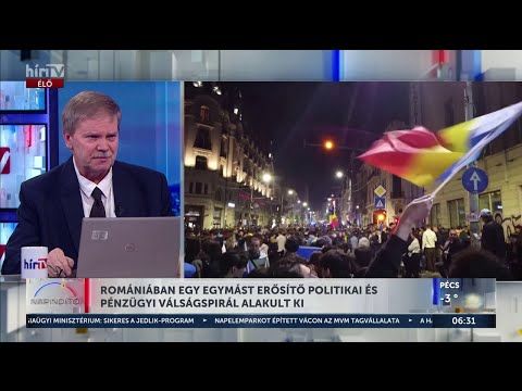 Napindító – Romániában egy egymást erősítő politikai és pénzügyi válságspirál alakult ki - HírTV