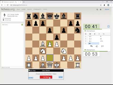 Chess Master - playing on lichess.org #1. Cheating in lichess.org