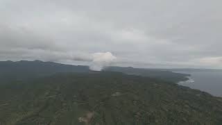 Tanna/Vanuatu drone image with active vulcano, 08.07.2025