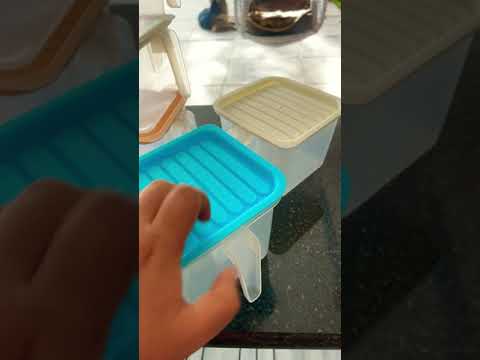 Hemico 6 Pcs Fridge Storage containers Set Plastic Refrigerator Box with Handles