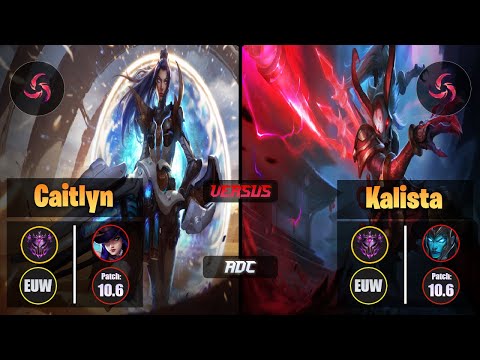 Master CAITLYN [Hail of Blades] (ADC) VS  KALISTA - Master EUW Patch 10.6