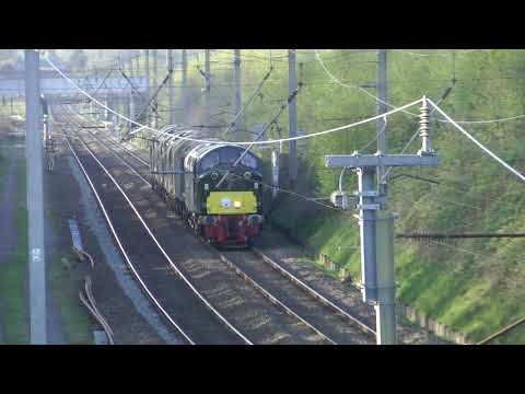 40013+57004+37604+609+603'sb  Longtown Carlisle/Crewe LSL engine movement Charnock Richad