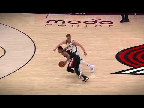 C.J. McCollum Breaks Rookie Donte DiVincenzo's Ankles vs. Bucks [06.11.18.]