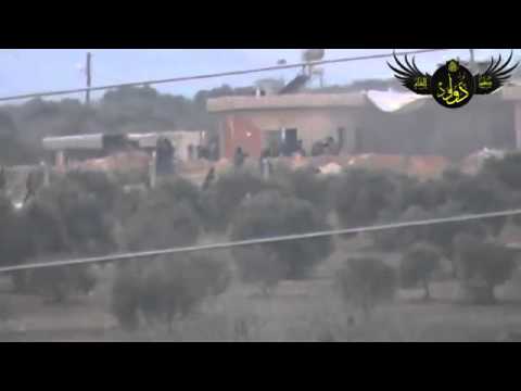 تمشيط الكازية العسكرية في النيرب في محافظة إدلب بعد السيطرة علهيا من قبل لواء داوود