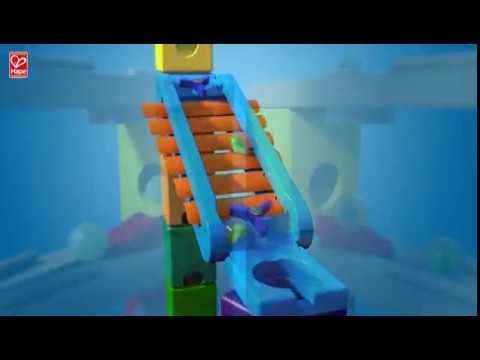 Welcome to the world of Hape Quadrilla Marble Run
