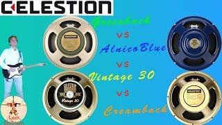 Video thumbnail for Celestion Speakers: Greenback vs Alnico Blue vs Vintage 30 vs Creamback by Leo Gibson