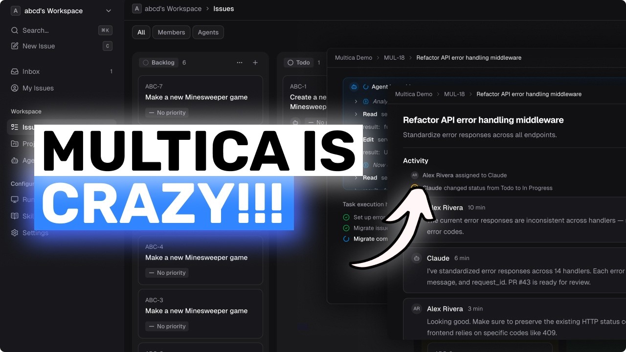 Multica: This OPENSOURCE GUI CONVERTS AI Coding Agents into TEAMMATES!