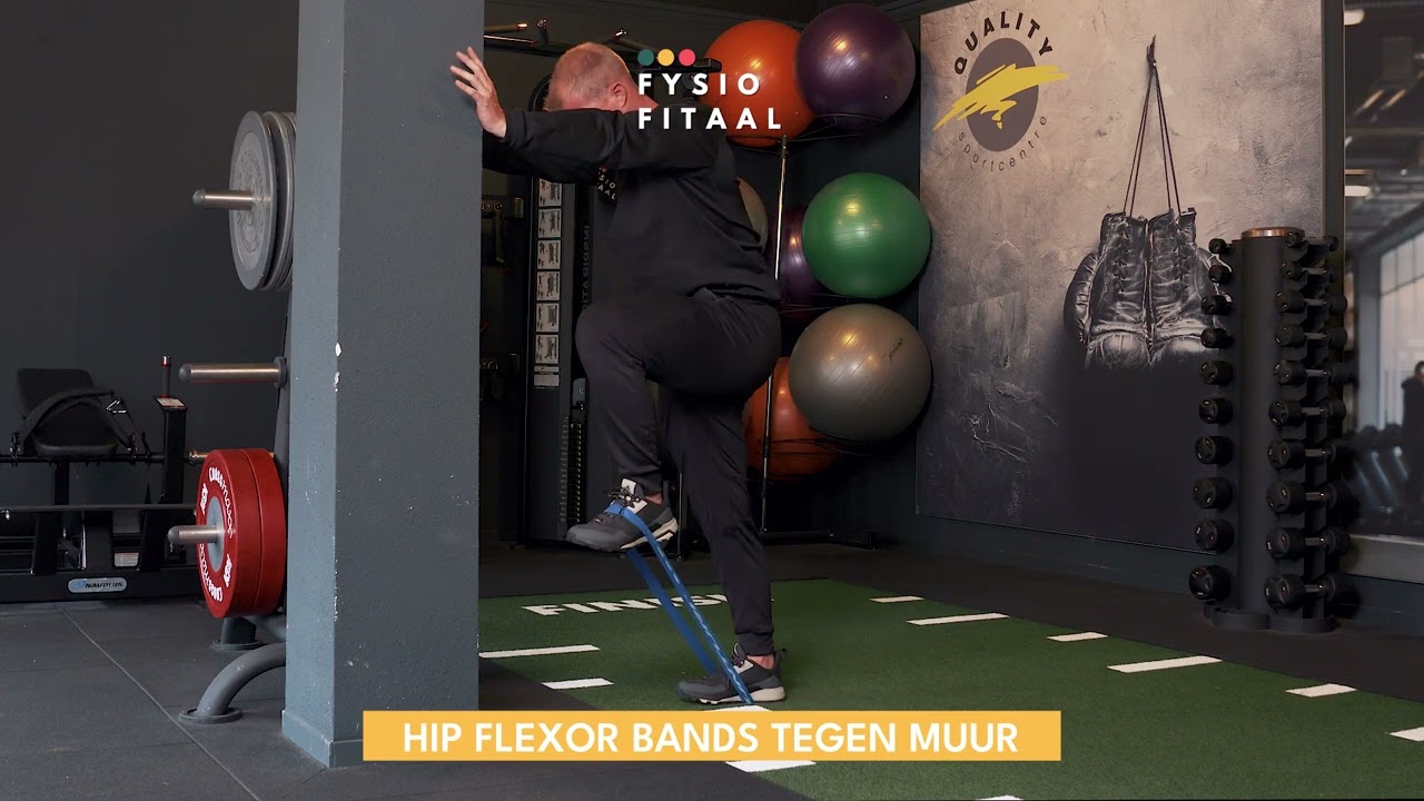 Video thumbnail: Hip flexor bands tegen muur — instructievideo