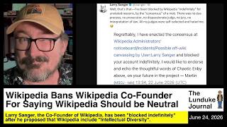 Wikipedia Bans Wikipedia Co-Founder For Saying Wikipedia Should be Neutral