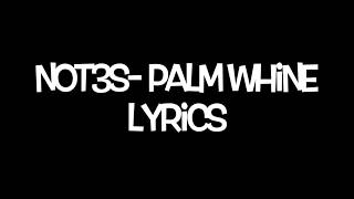 Not3s- Palm Whine Lyrics