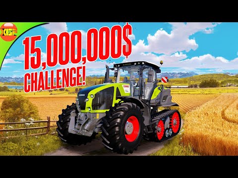 Biiggest Challenge! 15 Million Dollars Challenge With Claas Vehicles! Part #1 - Farming Simulator 20