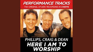 Here I Am To Worship (Performance Track In Key Of D/E)