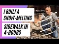 I Built A Snow Melting Sidewalk In 4 Hours!