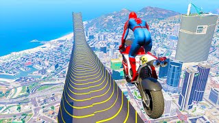 Spiderman Cars vs Mega Ramp In GTA 5 ( Spider-Man 