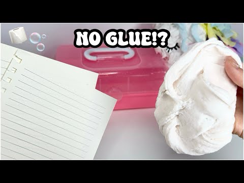 PAPER SLIME!? 📄🫧😱 How To Make NO GLUE Paper Slime!! (NO REFRIGERATOR Needed, Less Than 5 Minutes)