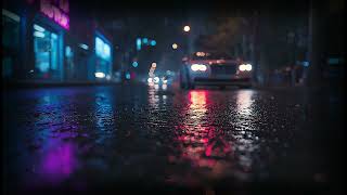 NOCTURNEVAULT10 — Rainy Night Drive | Neon Lights & Noir Jazz for Empty Streets (4K HDR)