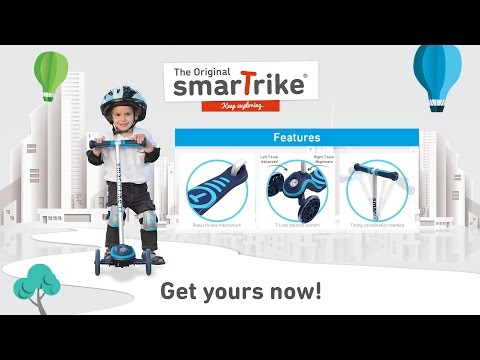 Skrejritenis Smart Trike Scooter T3 + LED mirdzoši riteņi + Soma Violet