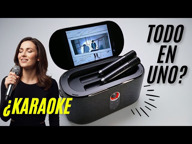 Vídeo relacionado con Máquina de karaoke Ikarao para adultos y niños, con pantalla de visualización de letras, conexión WiFi a YouTube y aplicación de karaoke, 2 micrófonos inalámbricos EQ Autotune, sistema PA de karaoke