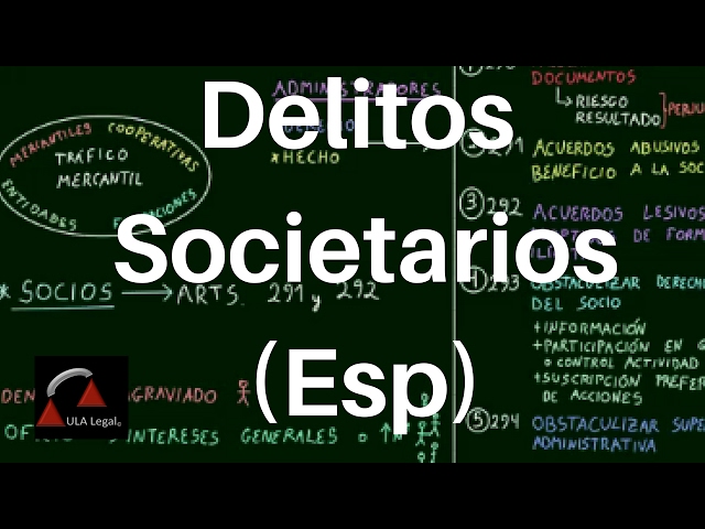 Vídeo relacionado con El delito societario de falsedad en documentos sociales