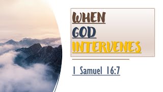 WHEN GOD INTERVENES!| PART 1|AJWG ONLNE  DAILY DEVOTIONAL