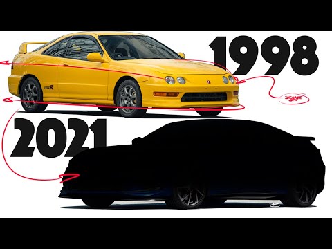 I redesign the 1998 Acura Integra Type R into a 2021 model