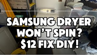 Samsung Dryer Drum Not Spinning? Replace the idler pulley Part #DC96-00882C