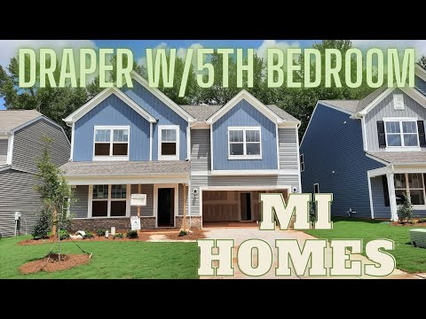 MI Homes. Draper model with bedroom downstairs. New homes in Charlotte NC.
