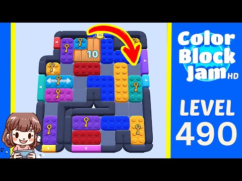 Color Block Jam Level 490 Solution Walkthrough