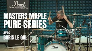 Pearl Masters Maple Pure Rock 4 fûts GyroLock-L Rod Custom Bronze Oyster - Video