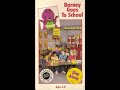 Barney Barney Goes To School 1992 VHS