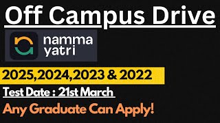 Off Campus Drive For Freshers | Test Date : 21st March | Jobs for Freshers 🔥🔥