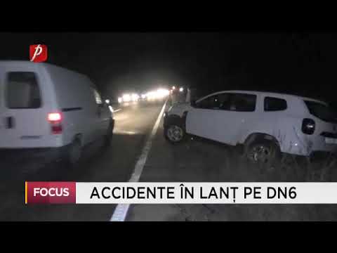 Accidente în lanţ pe DN6