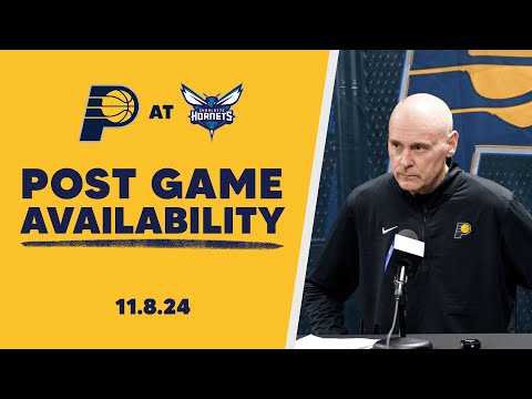 Indiana Pacers Postgame Media Availability at Charlotte Hornets | November 8, 2024