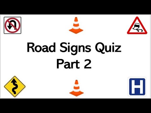 Road Signs Quiz - Practice Test (Part 2)